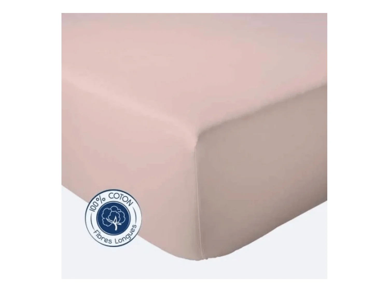 Drap Housse Uni bonnet 30 cm 100% Coton