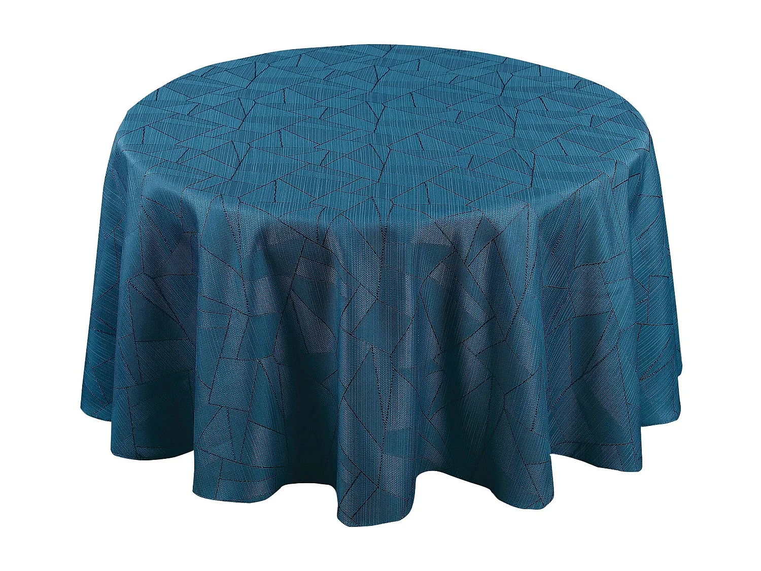 Nappe ronde extérieure aux motifs graphiques