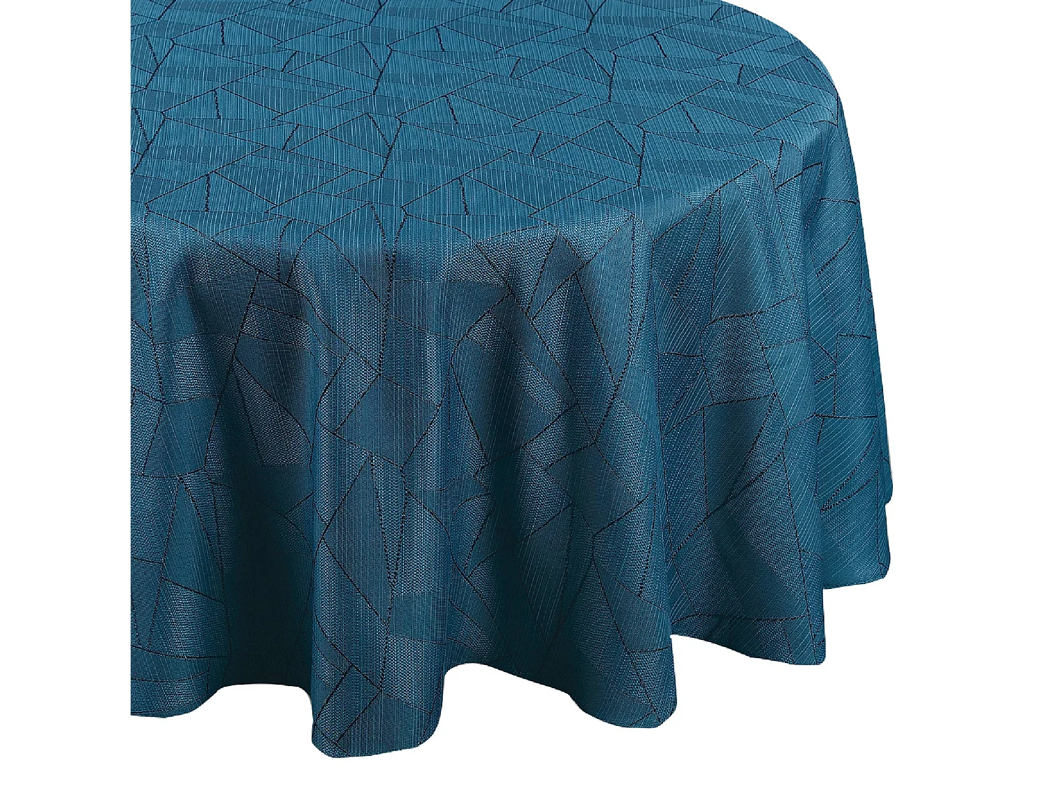 Nappe ronde extérieure aux motifs graphiques