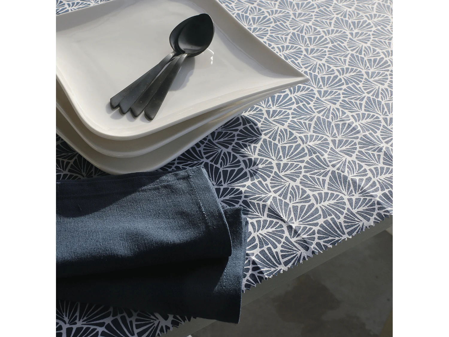 Nappe rectangulaire plastifiée 100% coton
