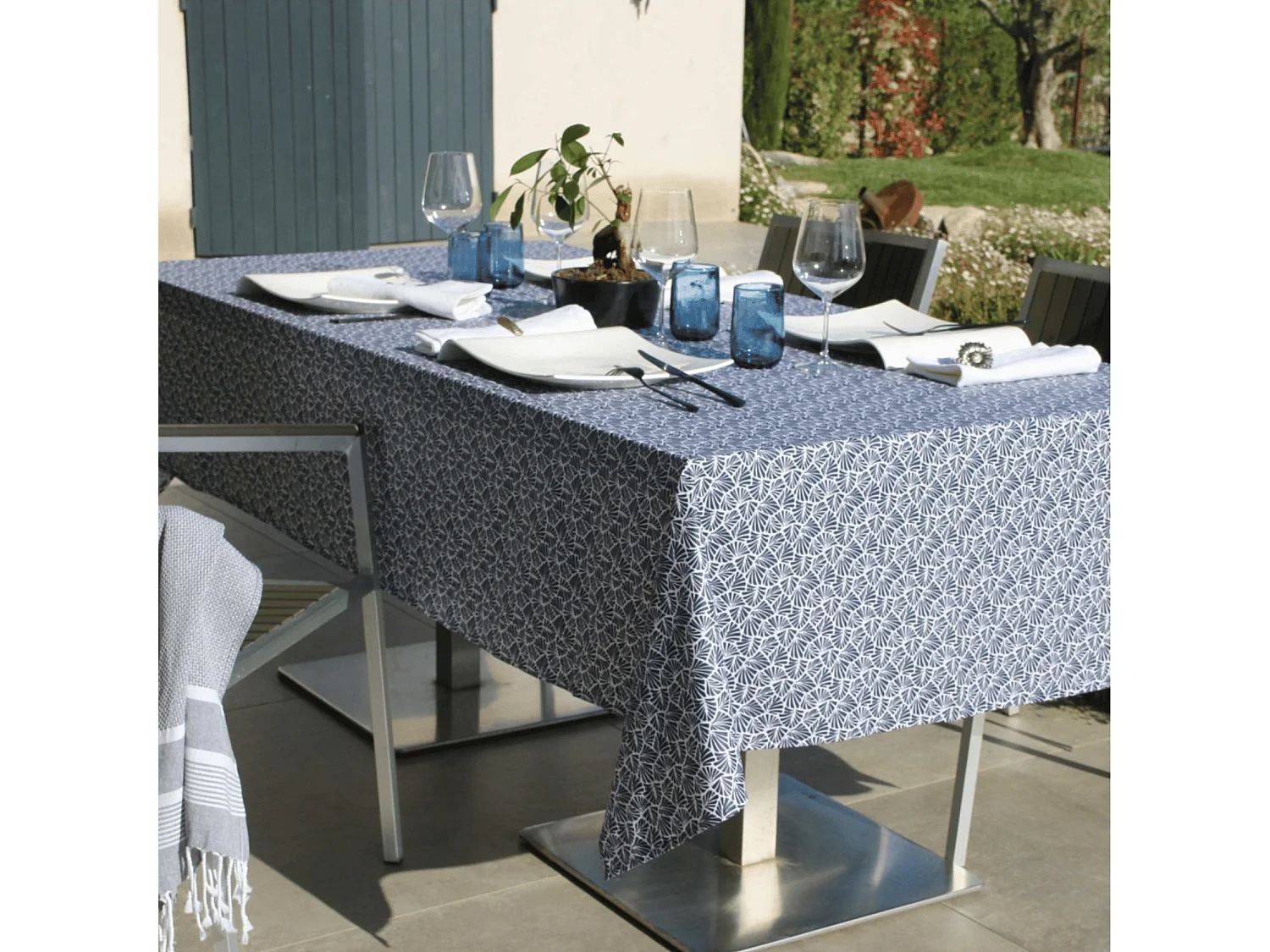 Nappe rectangulaire plastifiée 100% coton