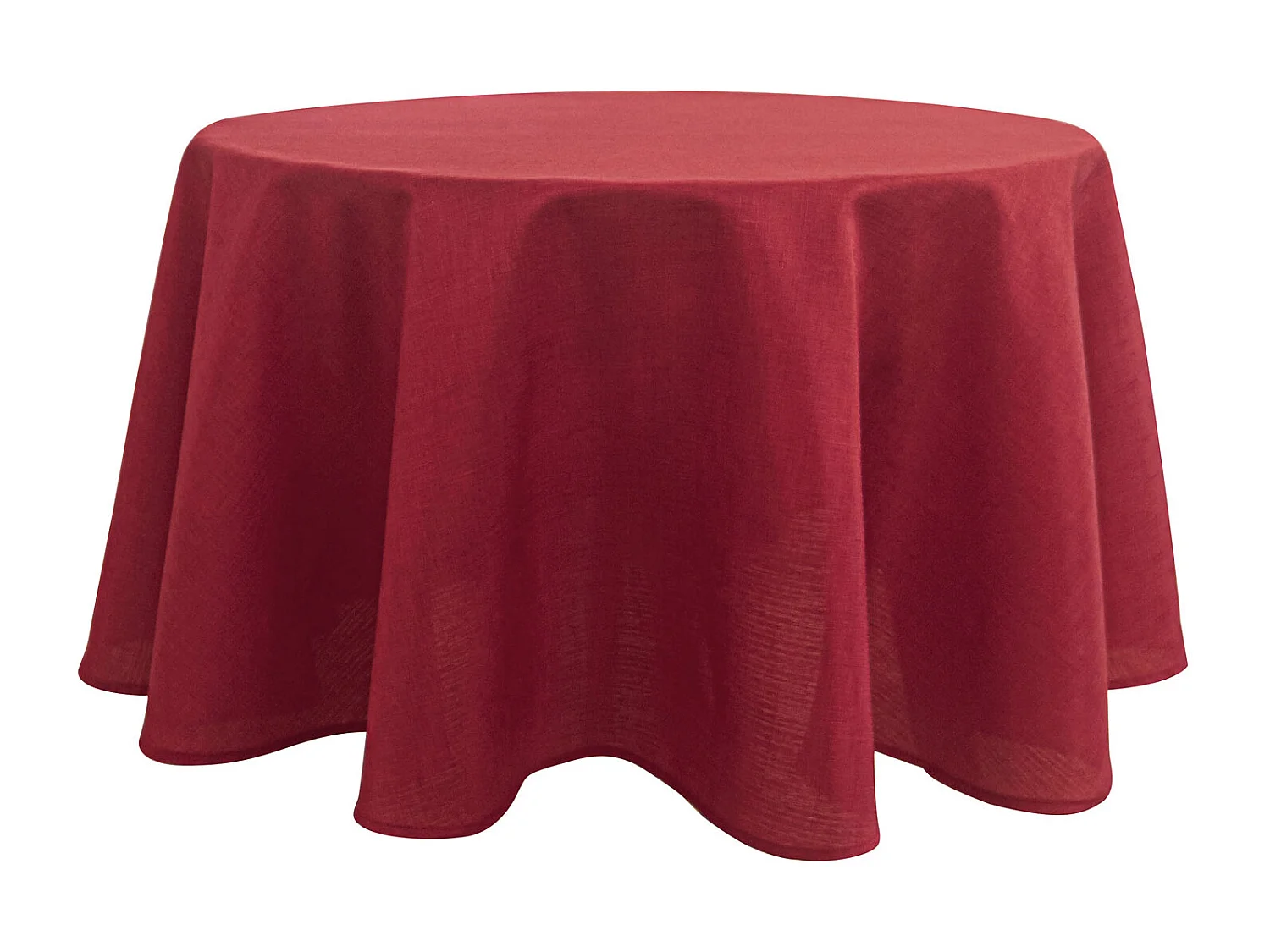 Nappe ronde infroissable et anti-tâches
