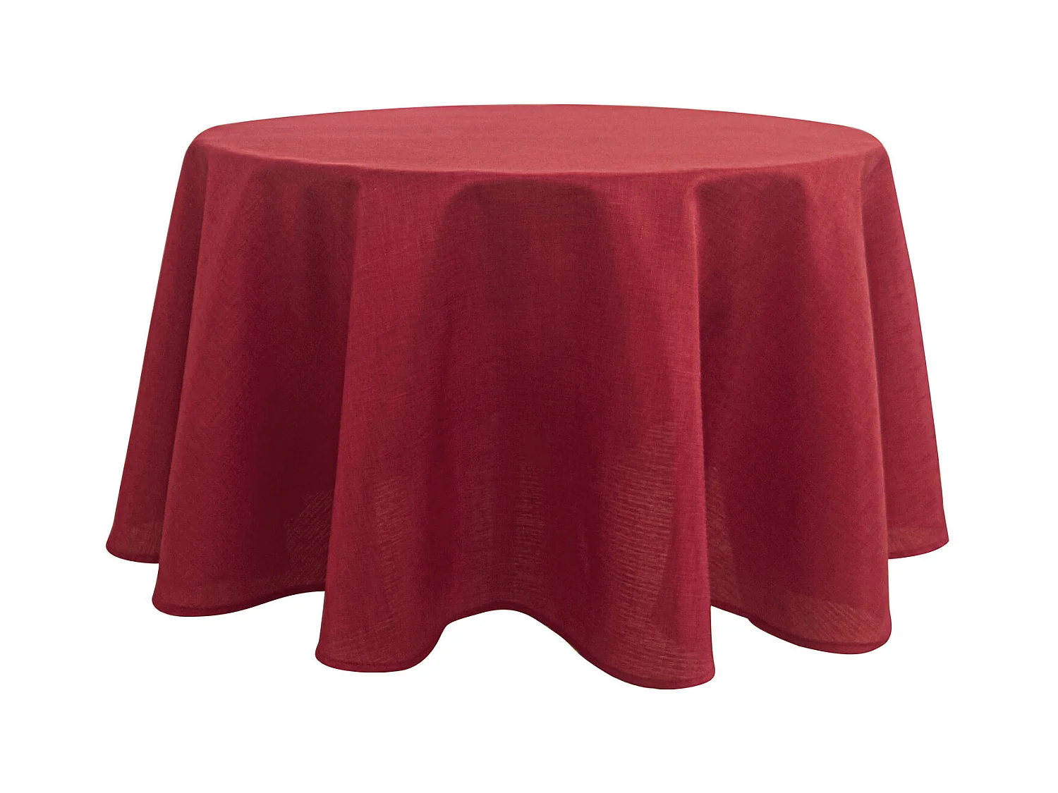 Nappe ronde infroissable et anti-tâches