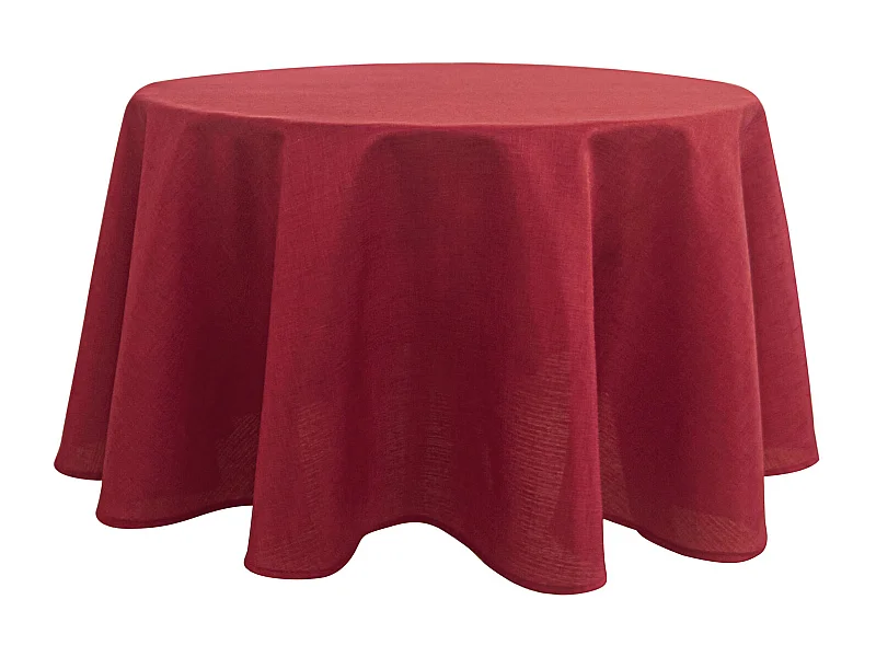 Nappe ronde infroissable et anti-tâches