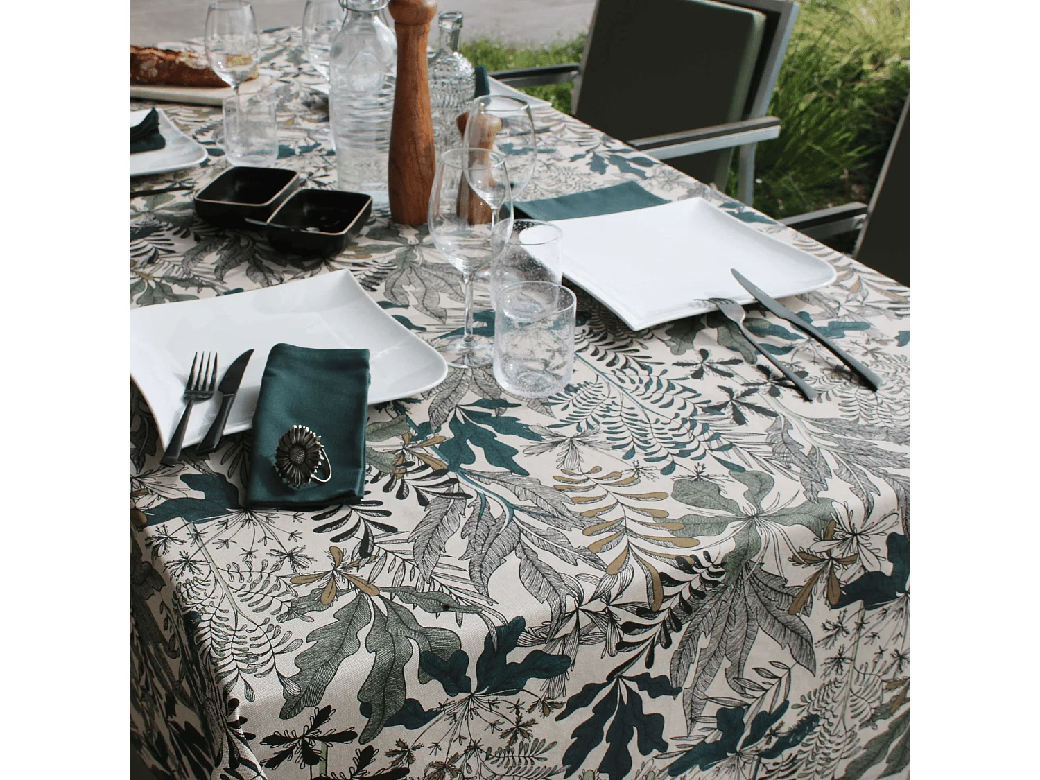 Mantel rectangular plastificado anti mancha