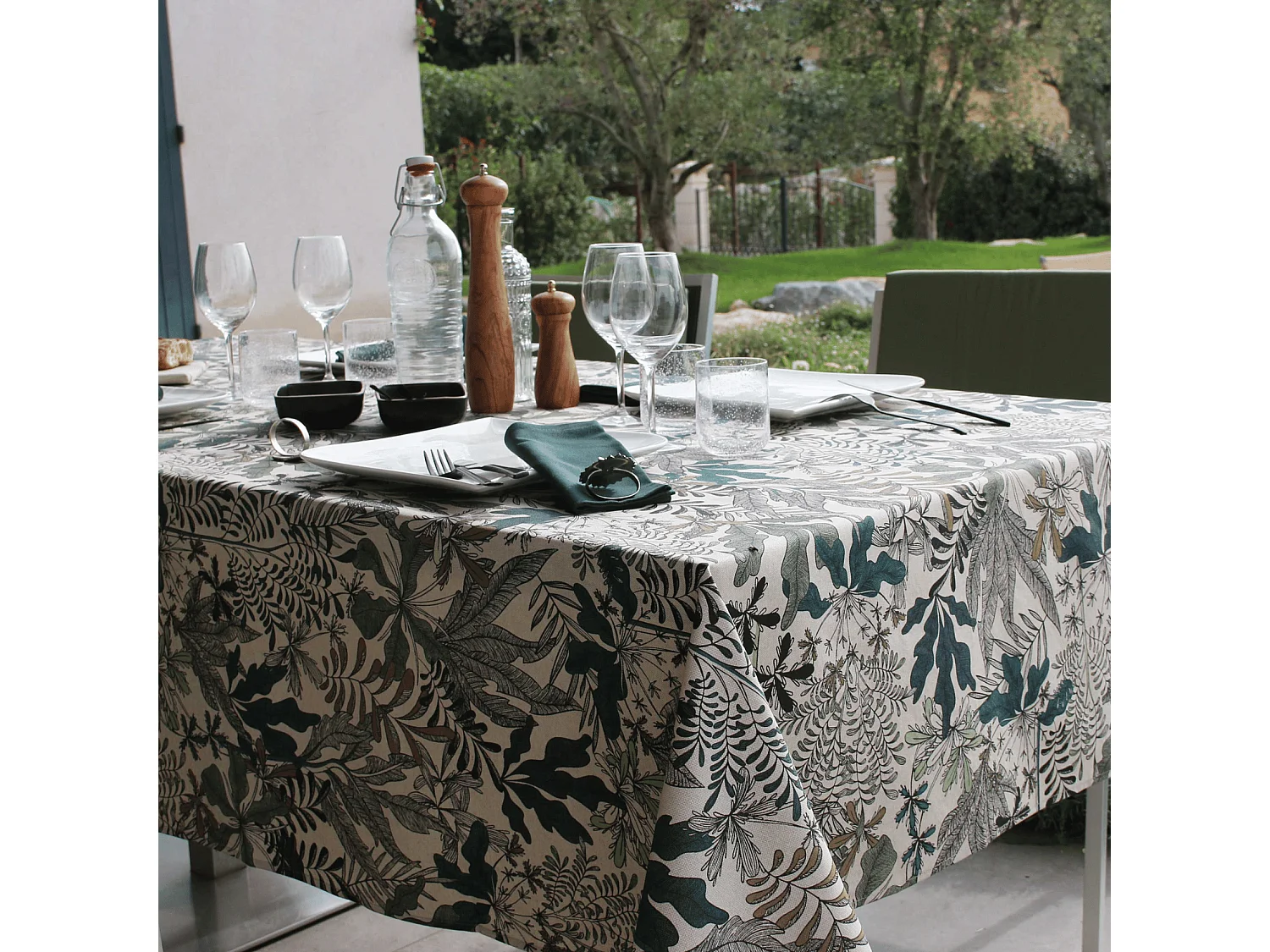 Mantel rectangular plastificado anti mancha