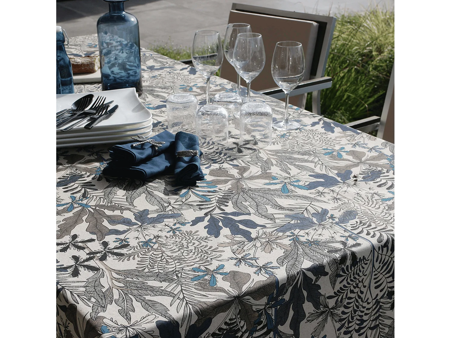 Rechteckige abwaschbare, fleckenabweisende Tischdecke