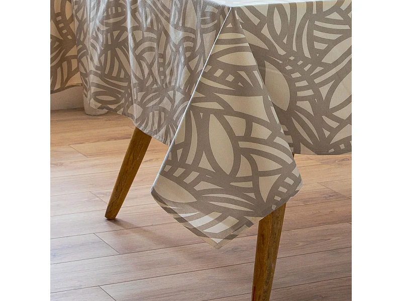 Runde grafisch bedruckte Tischdecke