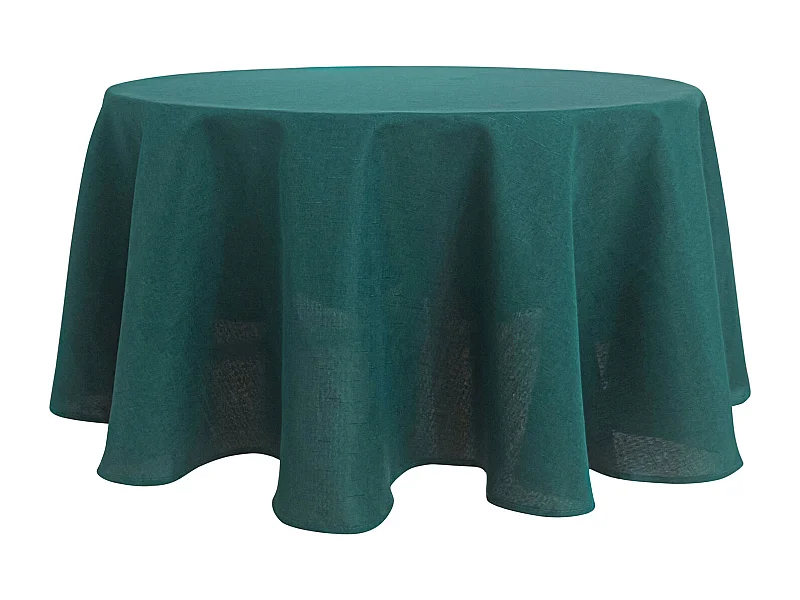 Nappe ronde infroissable et anti-tâches