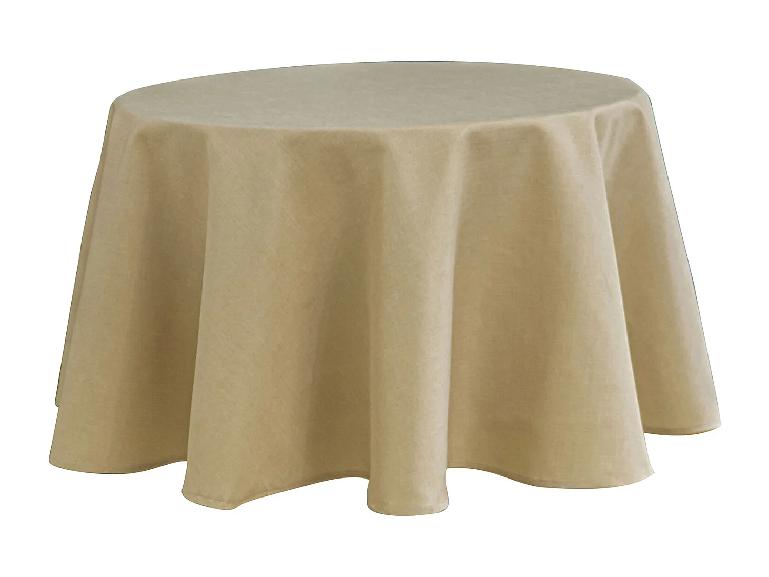 Nappe ronde infroissable et anti-tâches