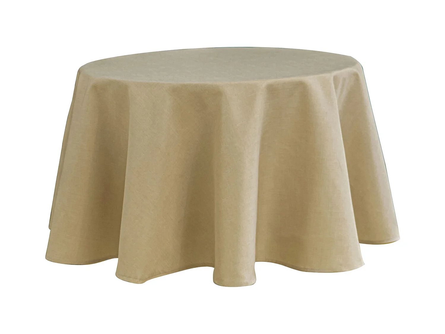 Nappe ronde infroissable et anti-tâches