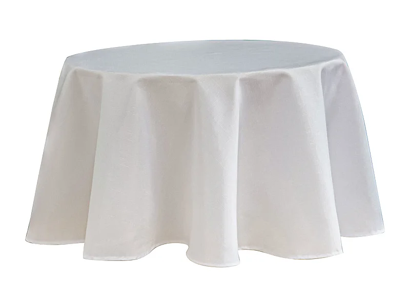 Nappe ronde infroissable et anti-tâches