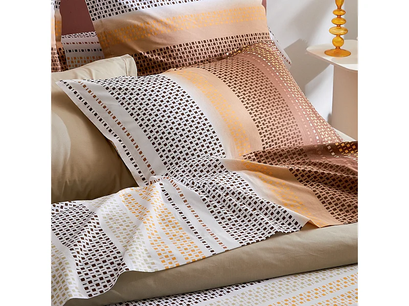 Funda de almohada con diseño geométrico de algodón