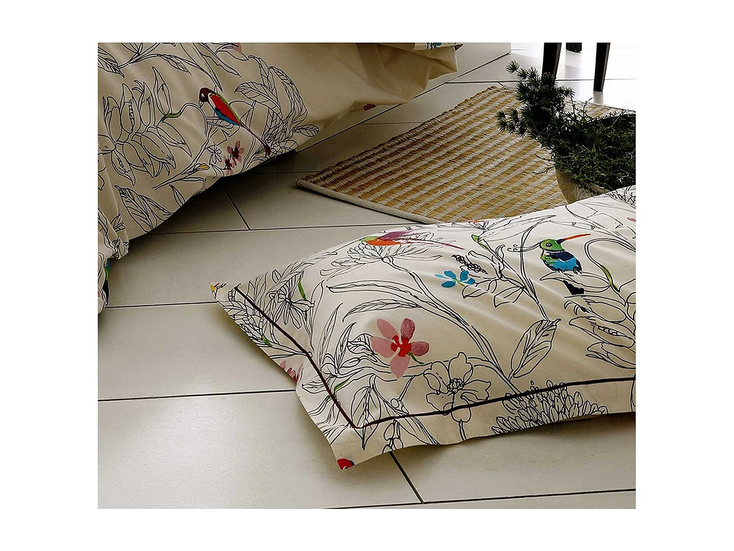 Taie d'oreiller faune et flore