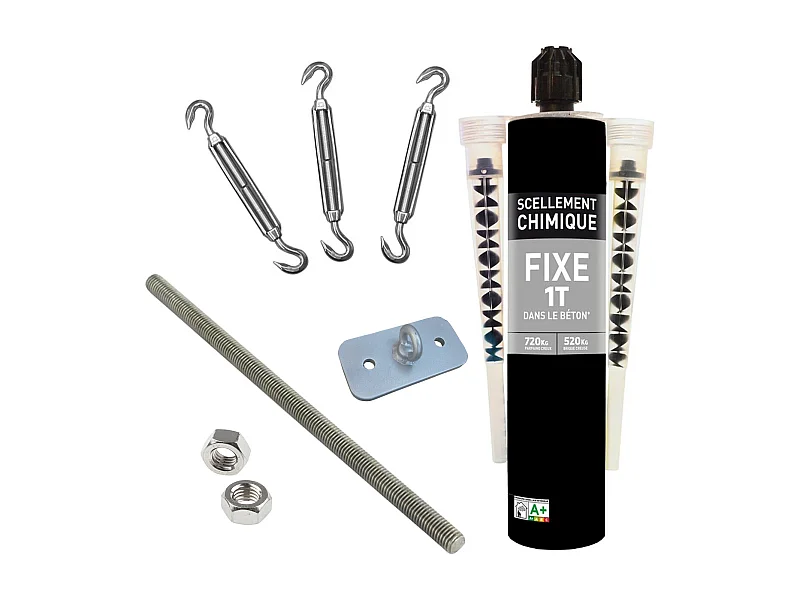 Kit d'accroche pour toile d'ombrage