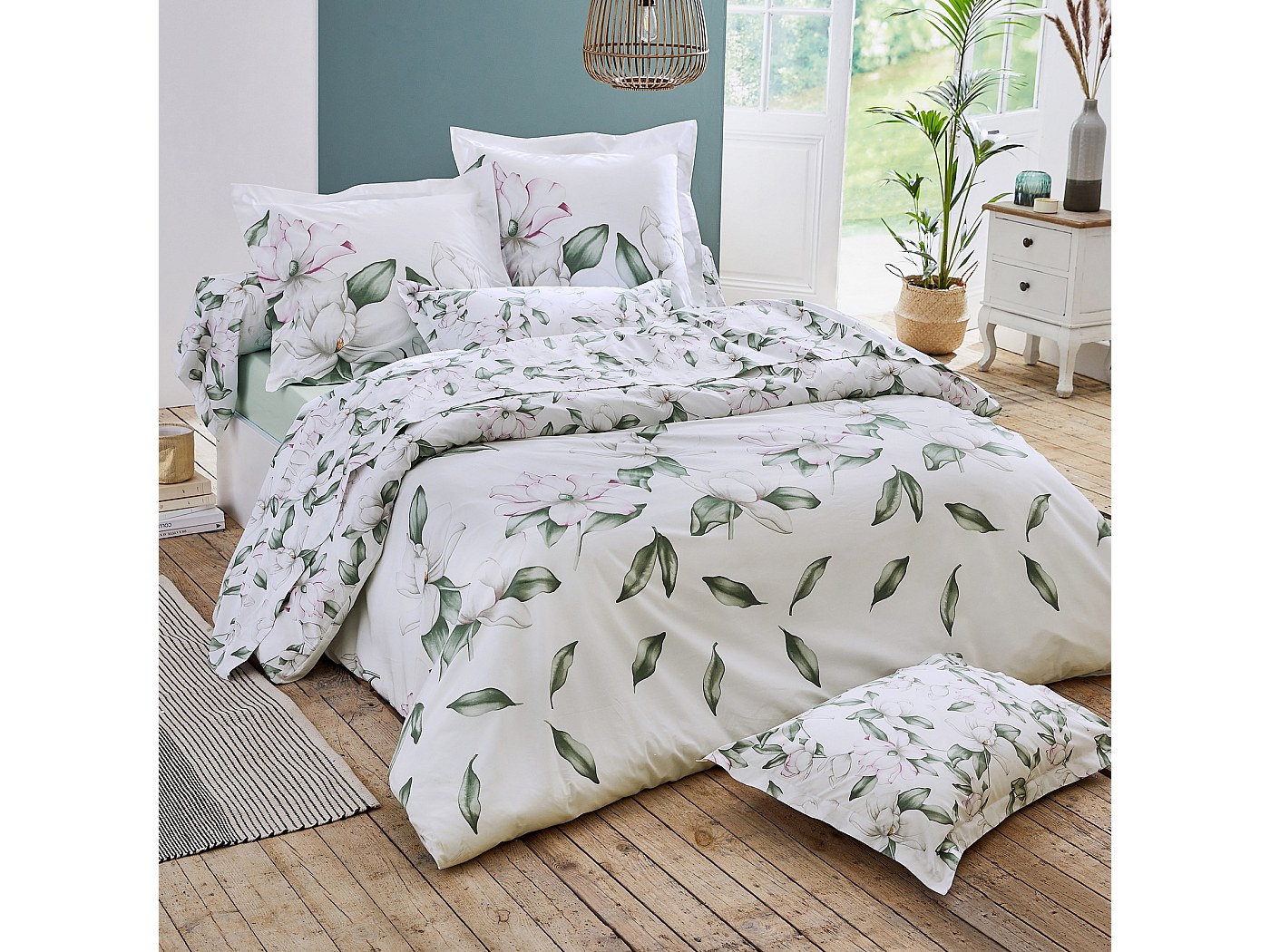 Ensemble drap plat et 2 taies Marlow - Beige - - 125.13