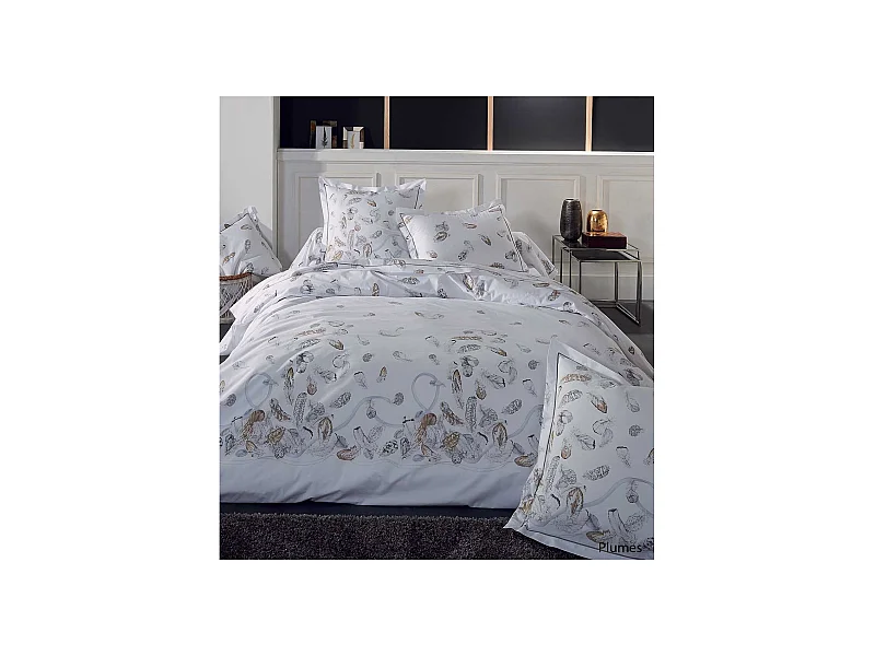 Drap plumes à imprimés plumes