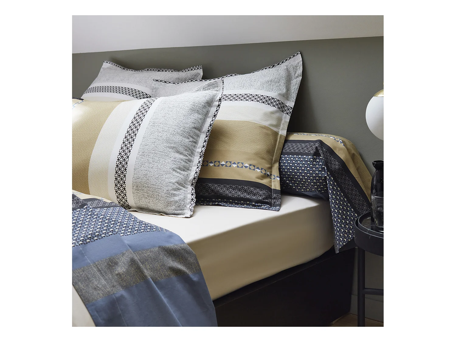 Ensemble drap plat et 2 taies Marlow