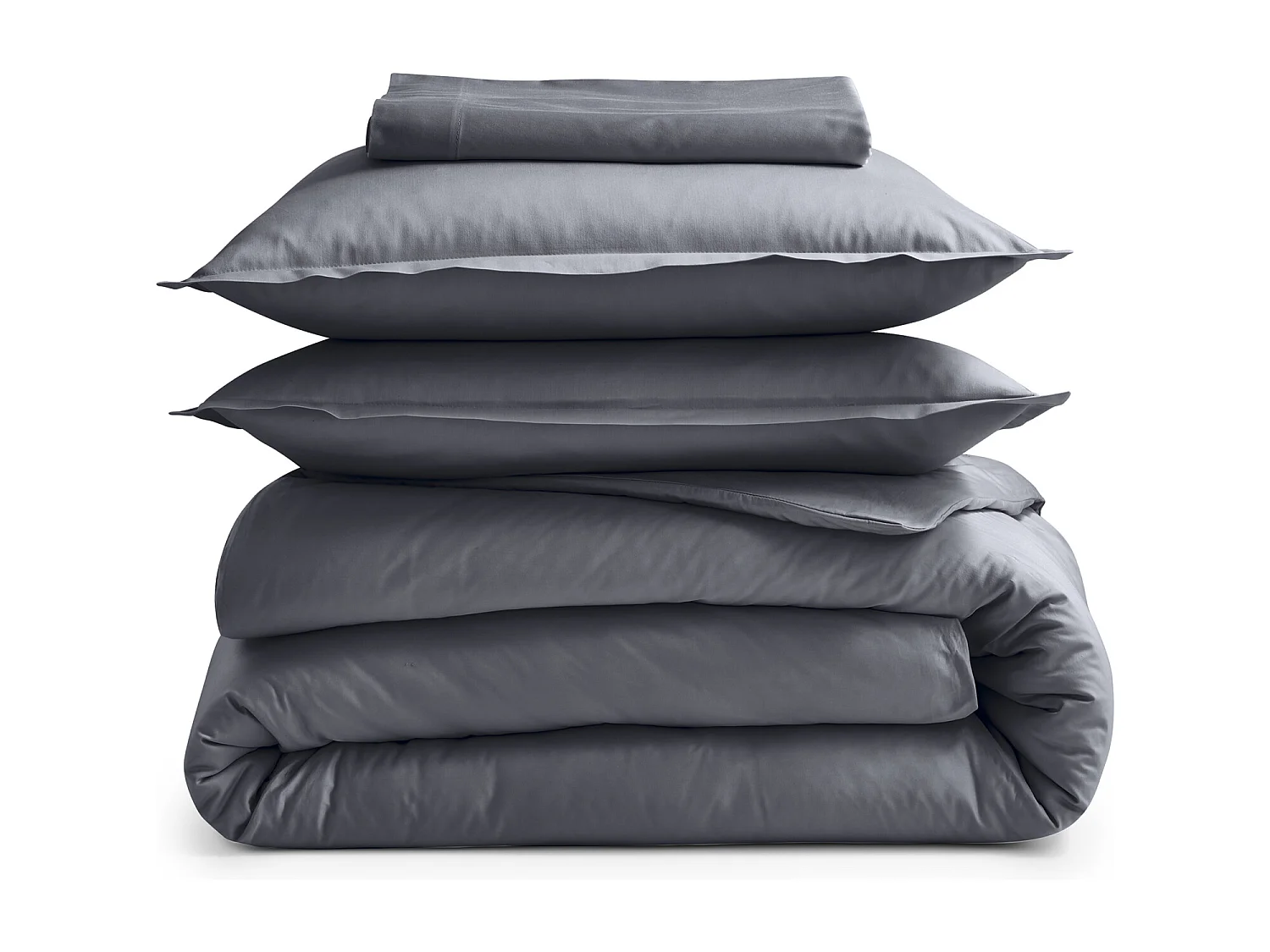 Drap plat piqué uni en percale de coton