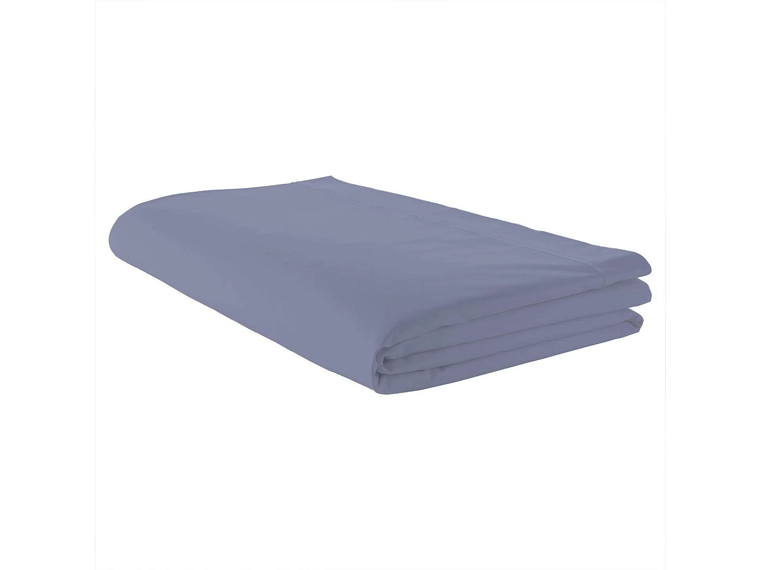 Drap plat piqué uni en percale de coton