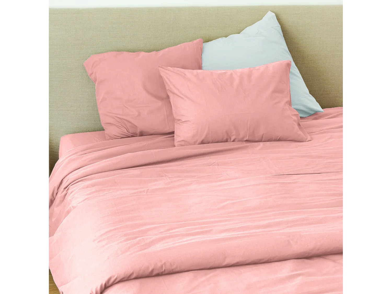 Sábana plana algodón lavado Cap Ferret 180 x 290 cm