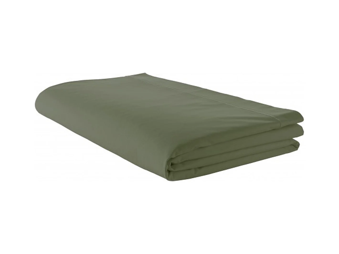 Drap plat uni en percale de coton