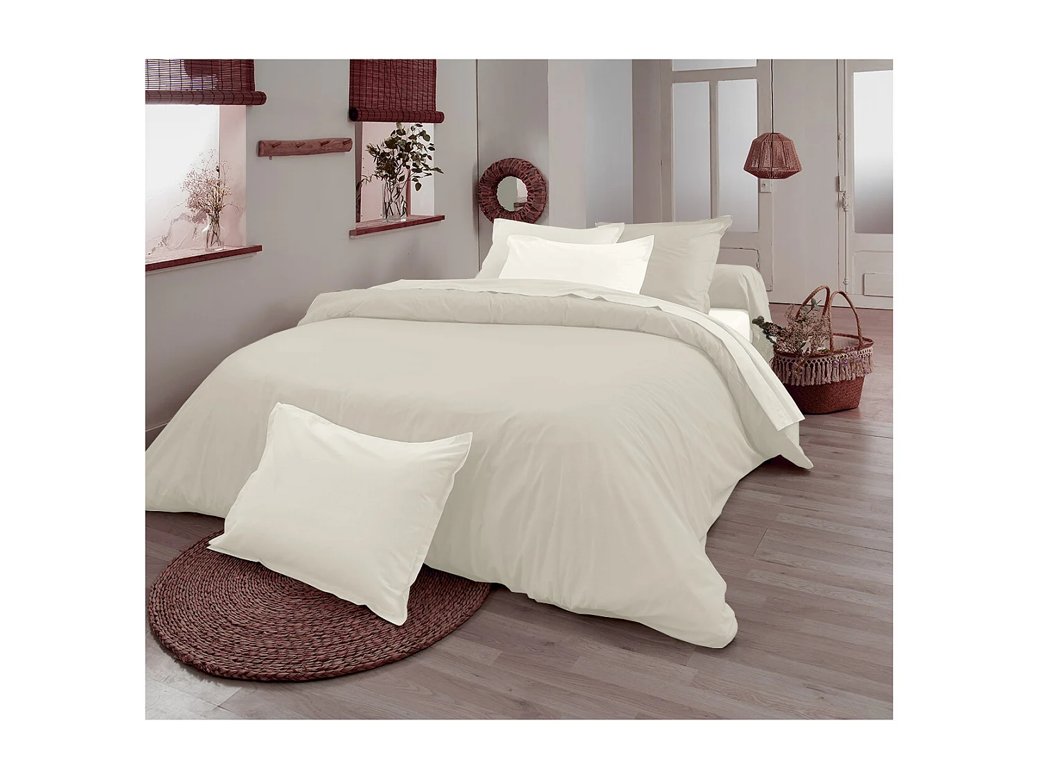 Sábana plana de algodón 100% orgánico 180 x 290 cm