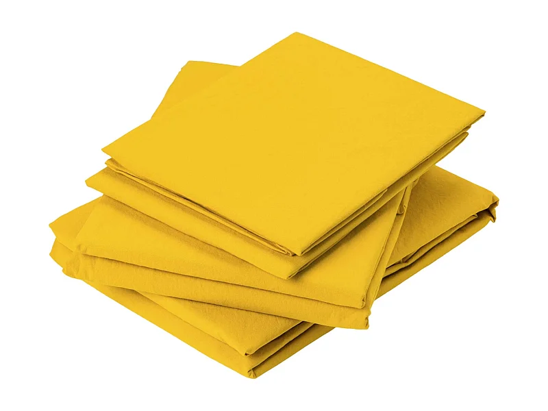 Unifarbenes Bettbezug-Set aus gewaschener Baumwolle