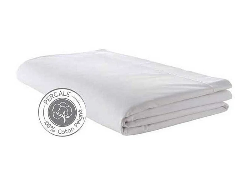 Drap percale de coton 180 x 290 cm