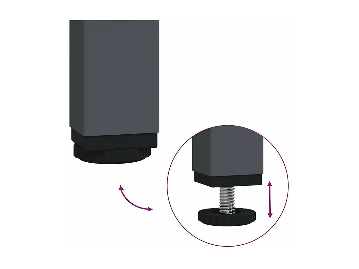 Dressoir 101,5x39x73,5 cm koudgewalst staal antracietkleurig