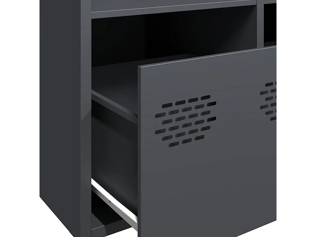 Buffet anthracite 101,5x39x73,5 cm acier laminé à froid