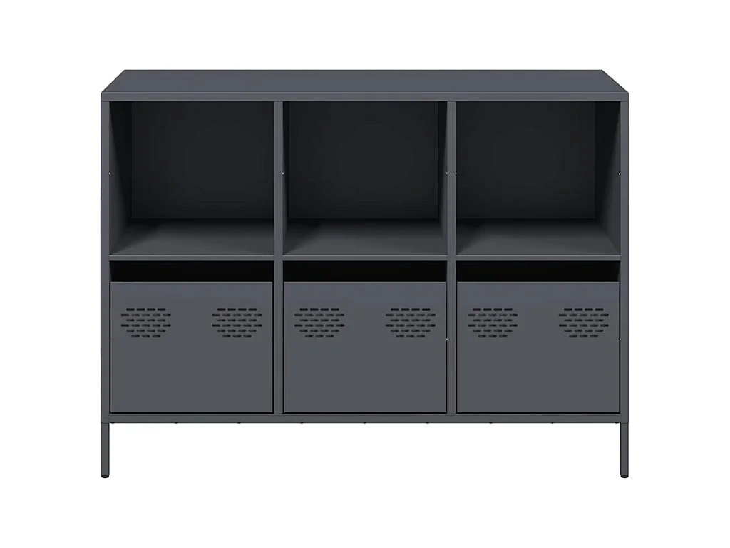 Buffet anthracite 101,5x39x73,5 cm acier laminé à froid