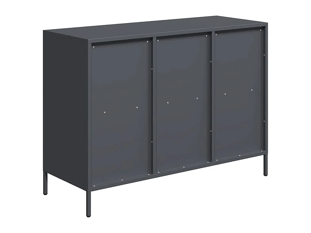 Buffet anthracite 101,5x39x73,5 cm acier laminé à froid