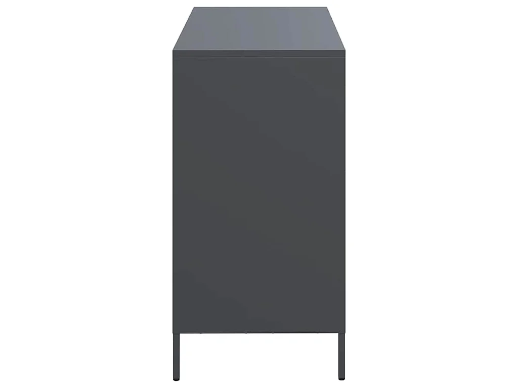 Buffet anthracite 101,5x39x73,5 cm acier laminé à froid