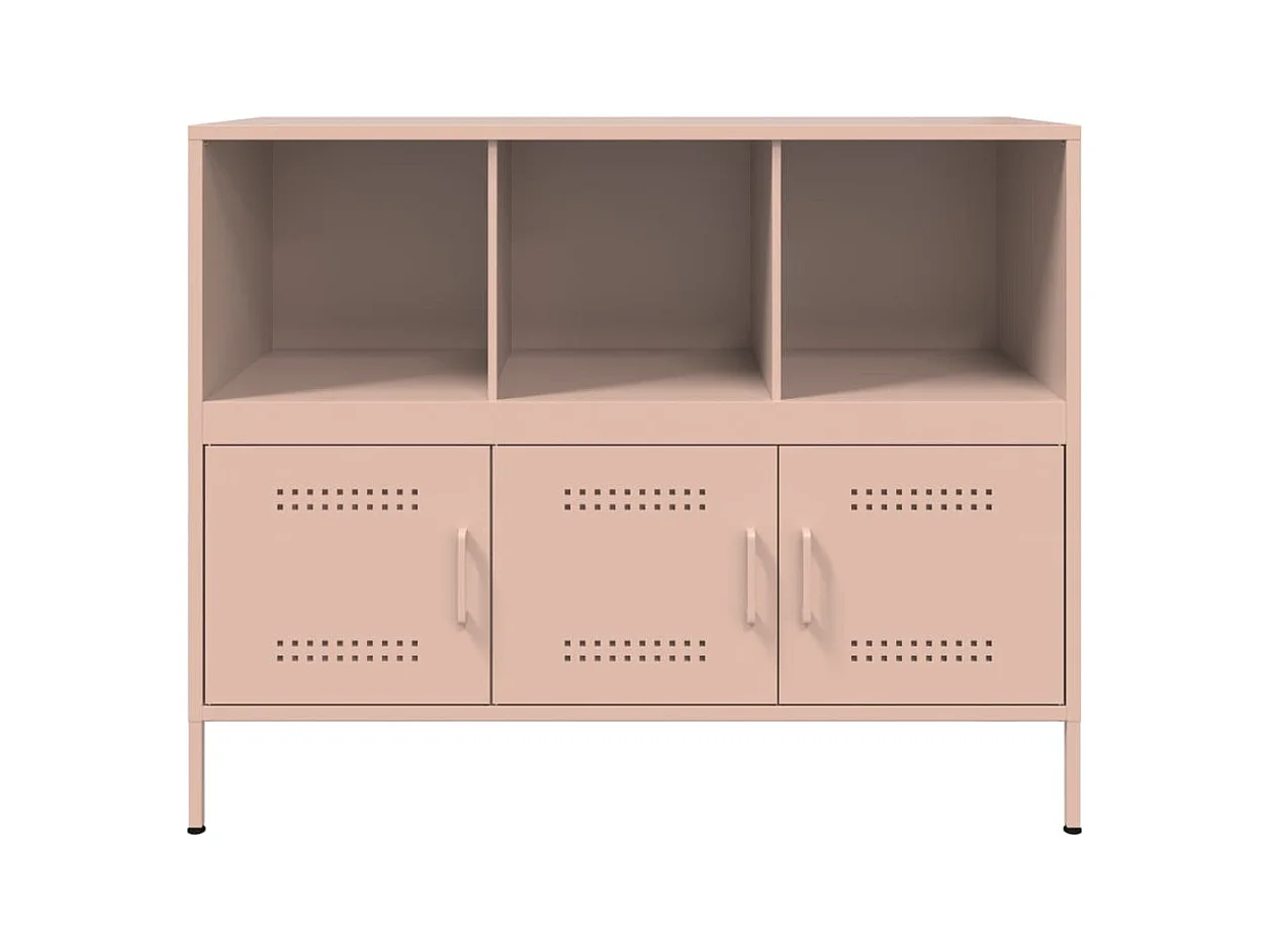 Buffet rose 100,5x39x79 cm acier