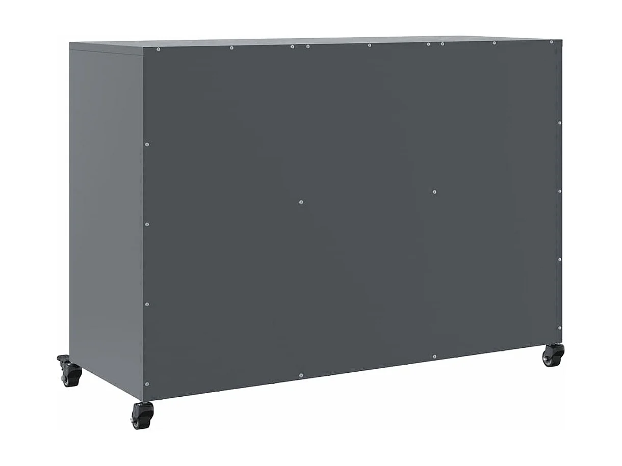 Buffet anthracite 100,5x39x72 cm acier