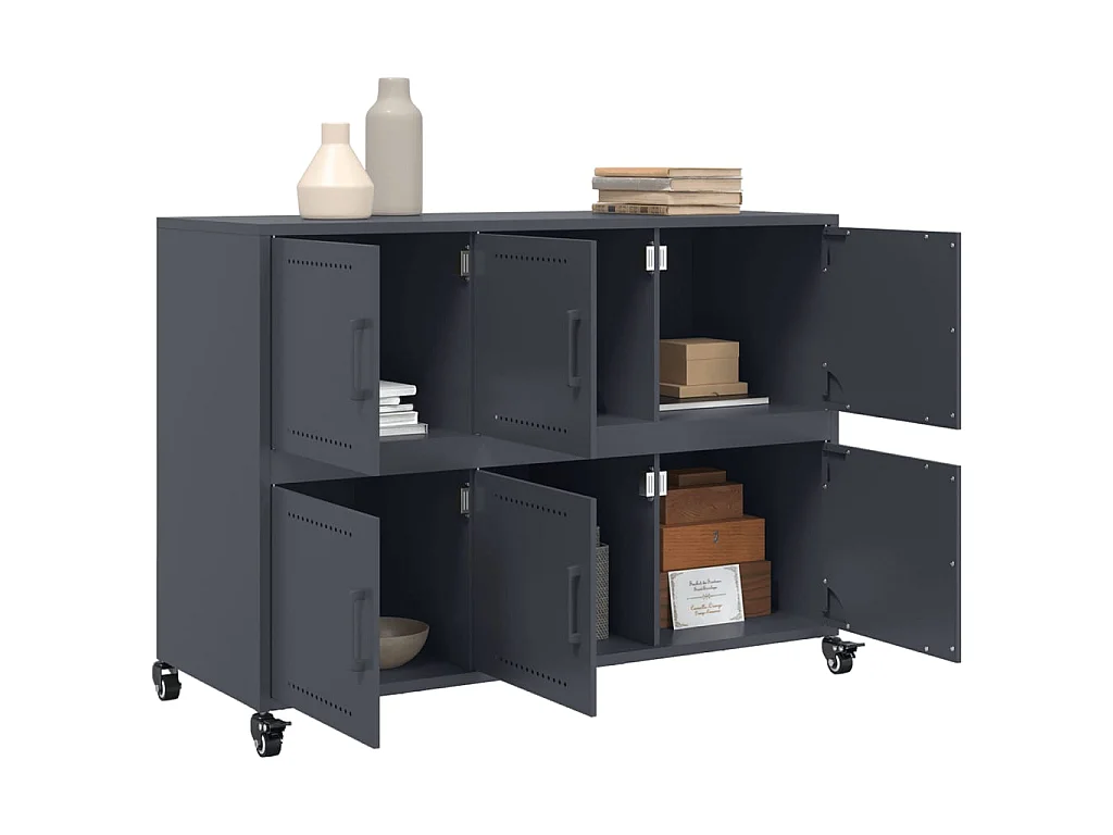 Sideboard Anthrazit 100,5x39x72 cm Stahl