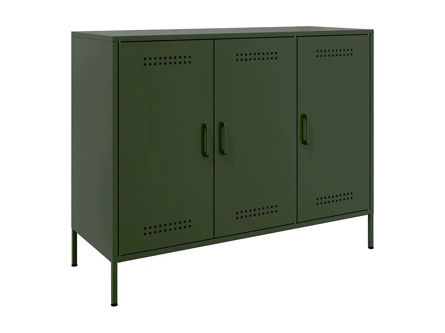 Aparador 100,5x39x79 cm aço verde-azeitona