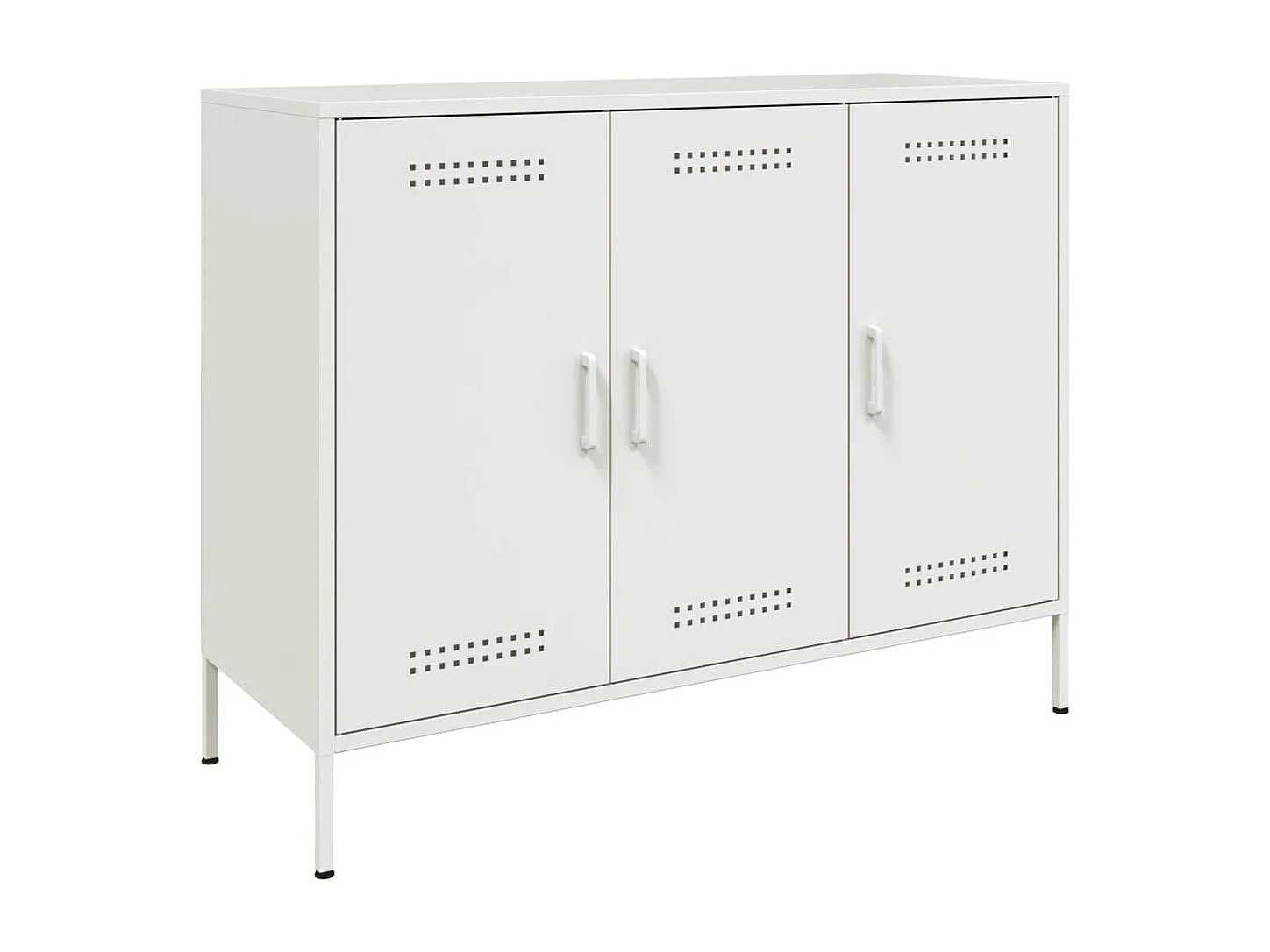 Sideboard Weiß 100,5x39x79 cm Stahl