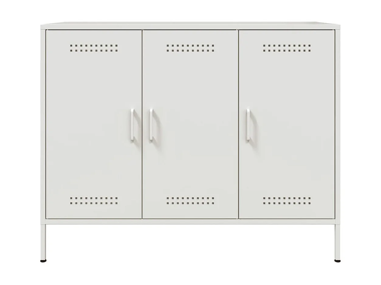 Sideboard Weiß 100,5x39x79 cm Stahl