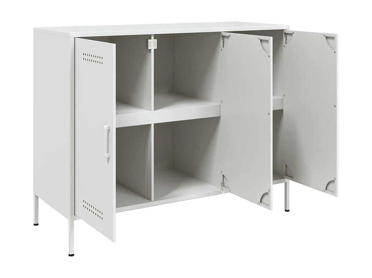 Sideboard Weiß 100,5x39x79 cm Stahl