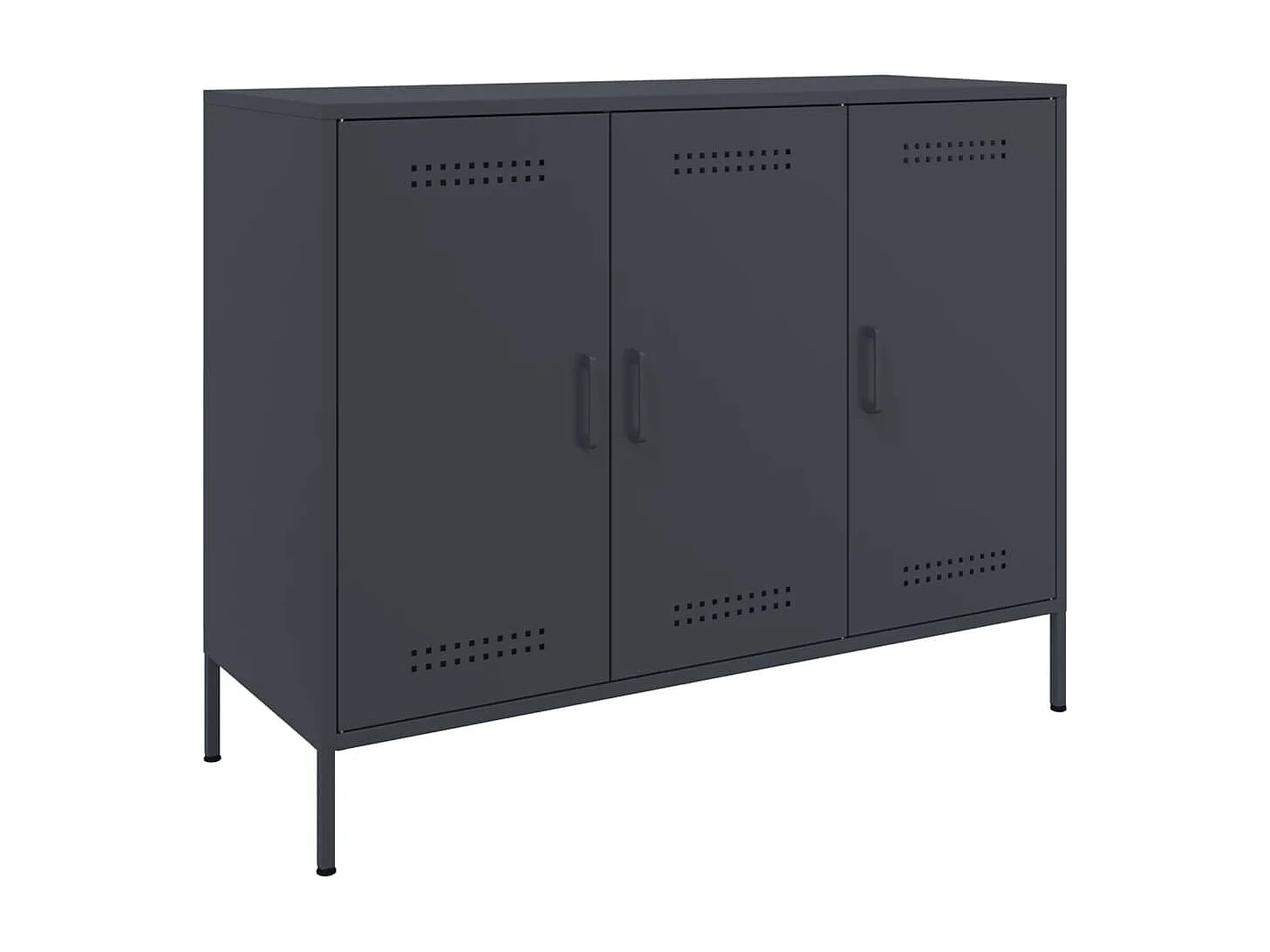Buffet anthracite 100,5x39x79 cm acier