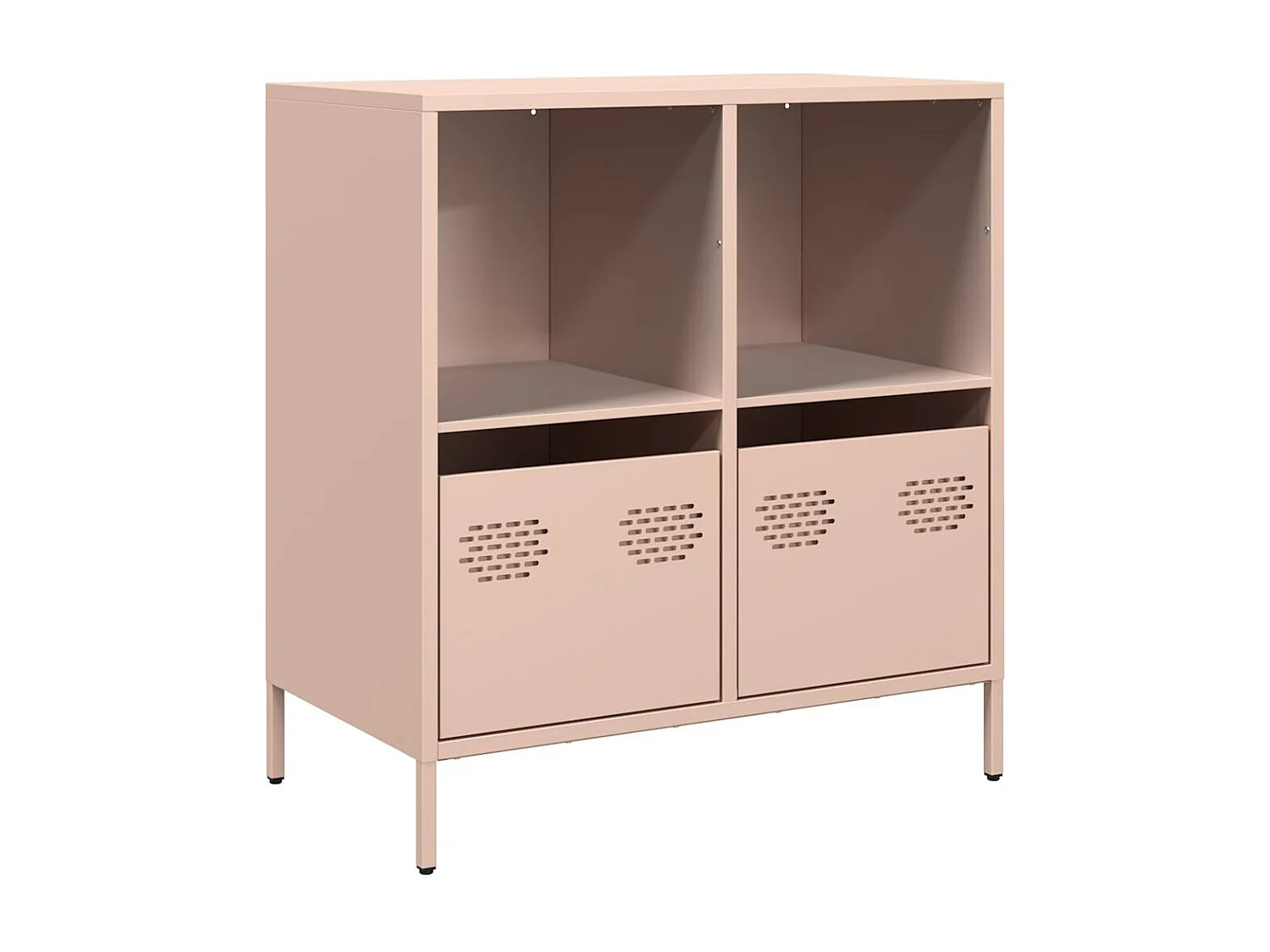 Credenza Rosa 68x39x73,5 cm in Acciaio Laminato a Freddo