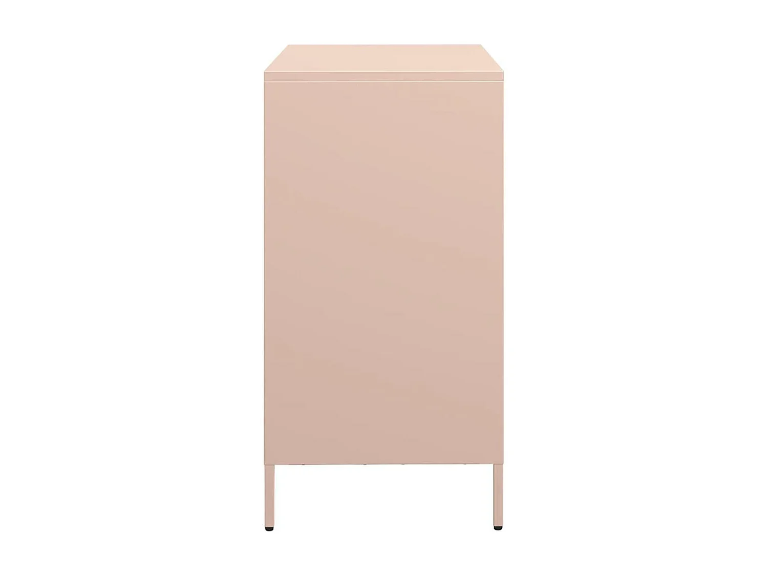 Credenza Rosa 68x39x73,5 cm in Acciaio Laminato a Freddo