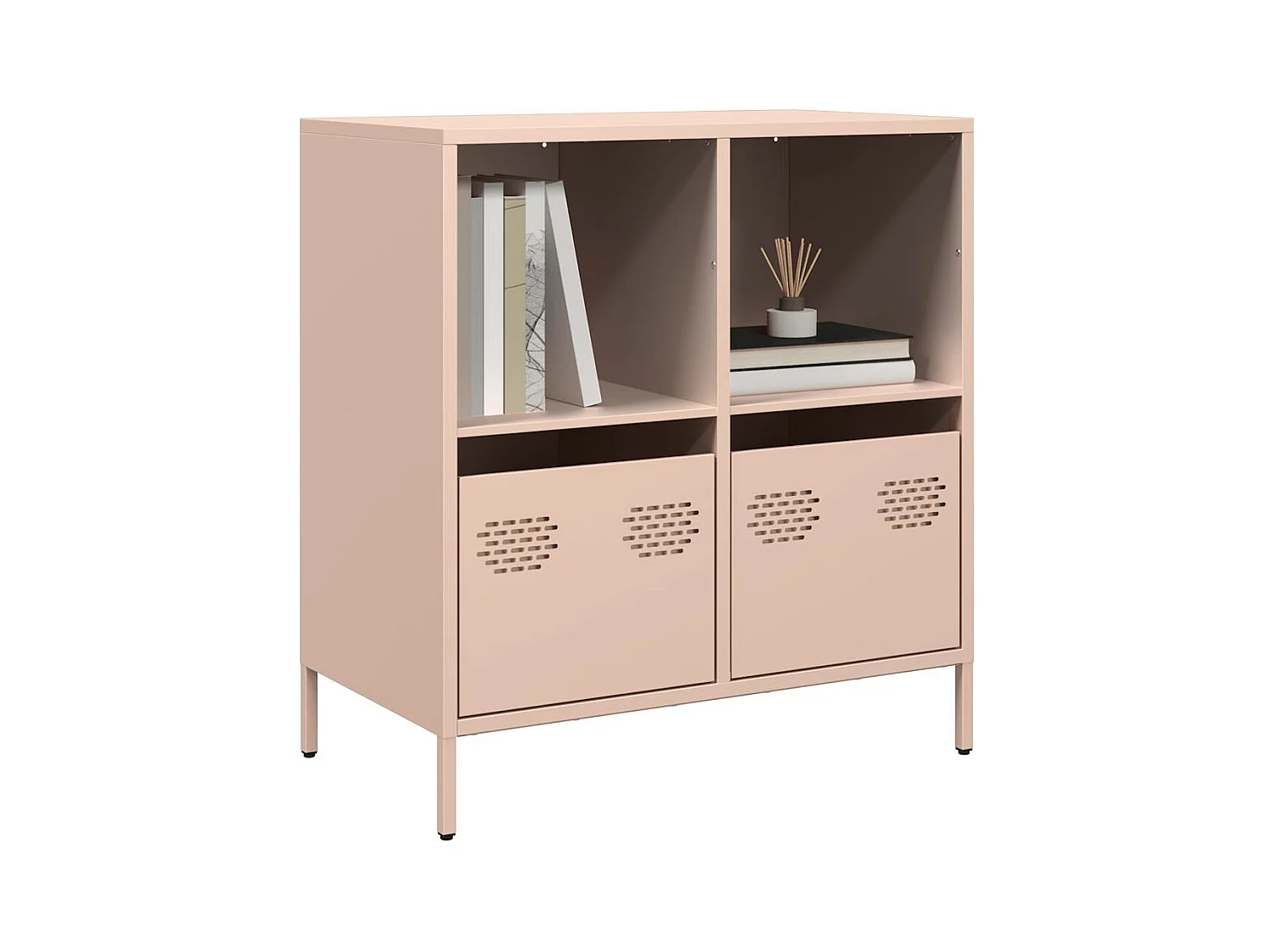 Sideboard Rosa 68x39x73,5 cm Kaltgewalzter Stahl