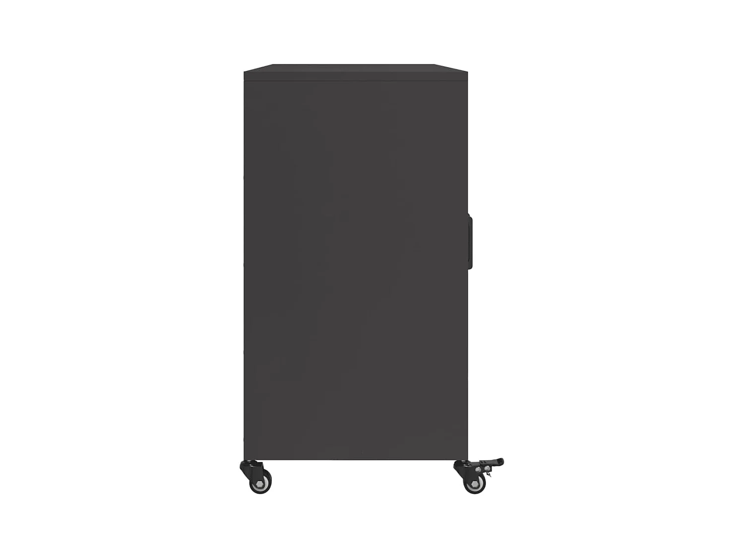Credenza Nera 100,5x39x72 cm in Acciaio