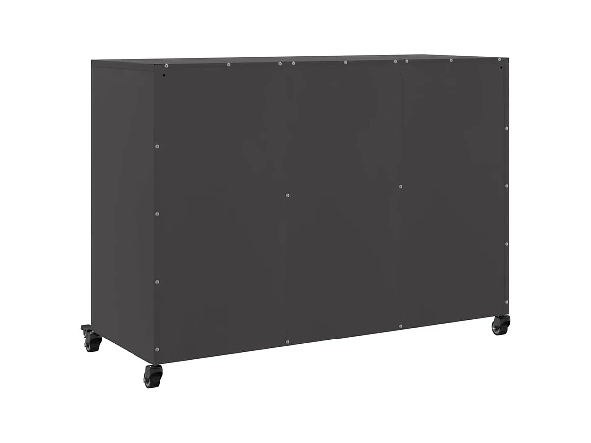 Credenza Nera 100,5x39x72 cm in Acciaio