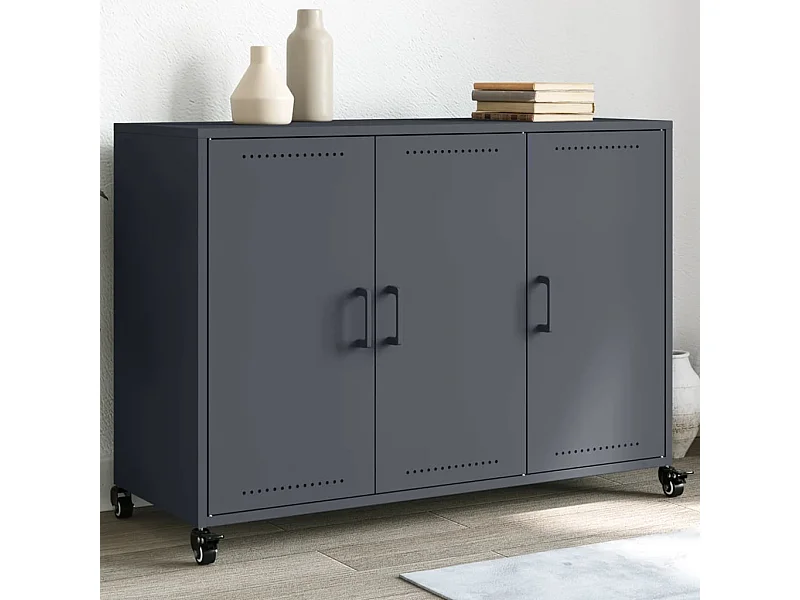 Credenza Antracite 100,5x39x72 cm in Acciaio