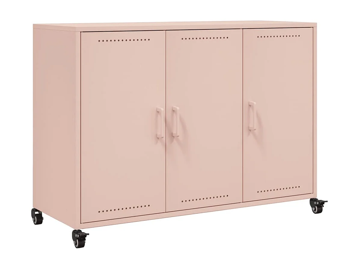 Buffet rose 100,5x39x72 cm acier