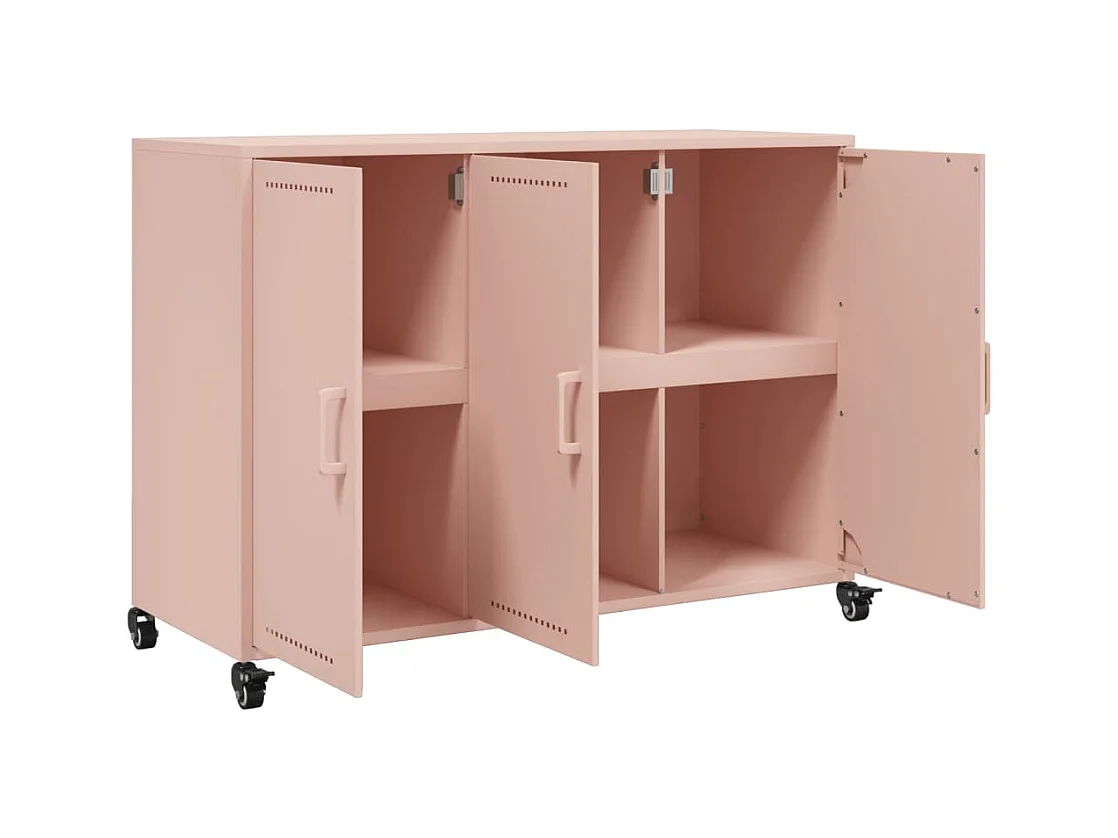Buffet rose 100,5x39x72 cm acier